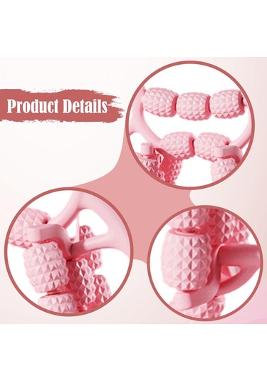 Suntek 29 Tekerlekli Bacak Masaj Silindiri Fitness Kelepçesi Kol Pembe