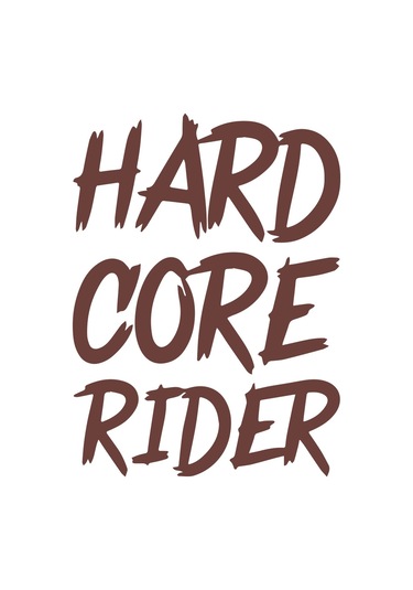 Hard Core Rider Sticker 17x17 Cm Kahverengi