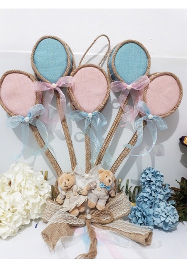 Ayıcıklı Led Işıklı İkiz Bebek Kapı Süsü Çok Renkli