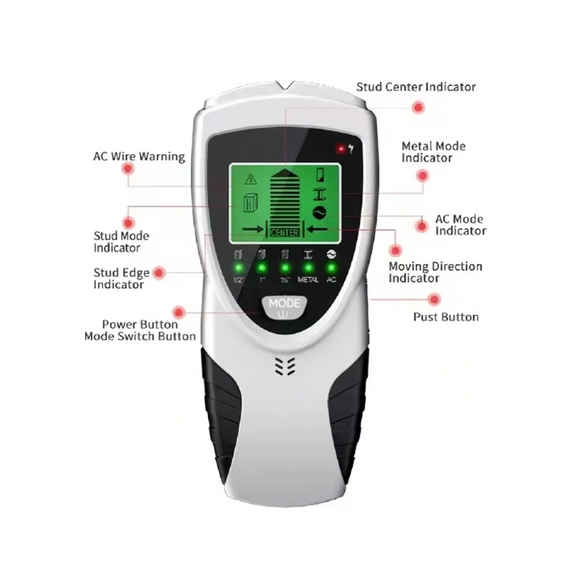 Oldfriend Pil İstasyonlu 5 İn 1 Dedektör - Dijital Duvarda Metal Ahşap Kablo Boru Tarayıcı