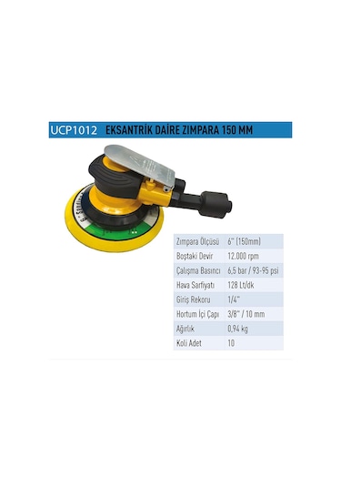 Unocap UCP1012 Eksantrik Daire Zımpara 150 MM