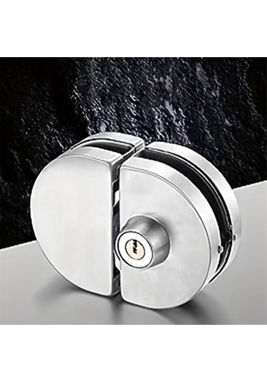 Nayomiglow Cam Vitrin/vitrin Kilitleri Paslanmaz Çelik Çift Kapı Delmeye Gerek Yok 2 Anahtarlı Kolay Kurulumlu Ev Aleti