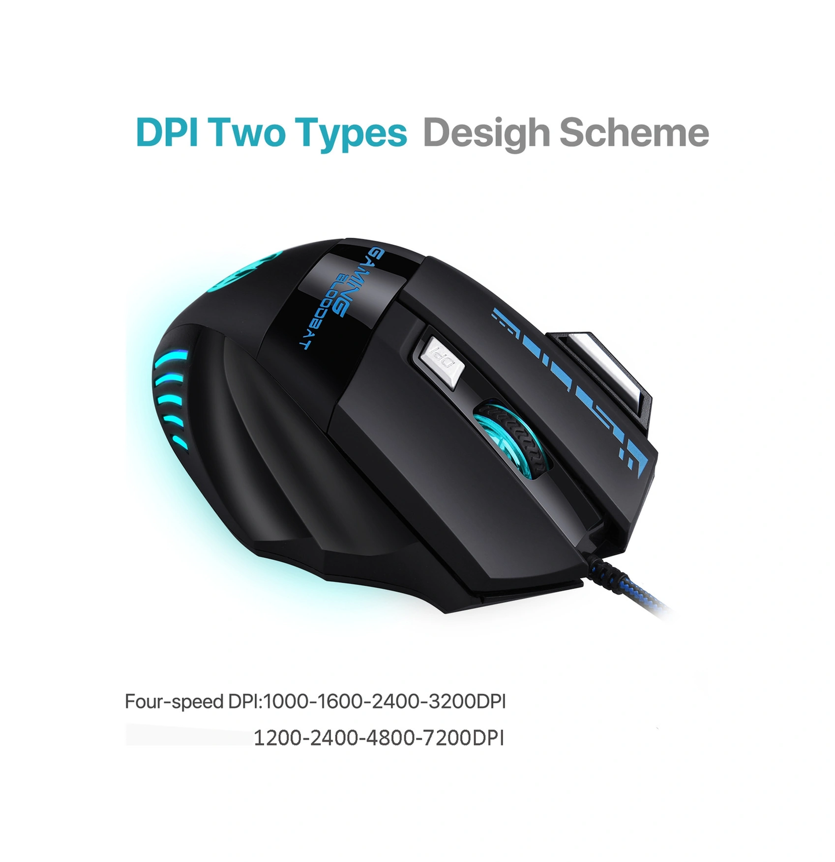 Sones Gamıng Bloodbat Gm02 7 Tuşlu Usb Kablolu Optoelektronik Oyun Faresi Dijital Solunum Işıkları Faresi Diğer