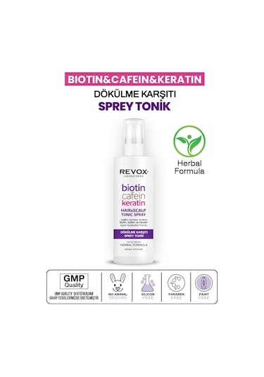 Revox Biotin Kafein ve Keratin İçeren Sprey Tonik 200 ML