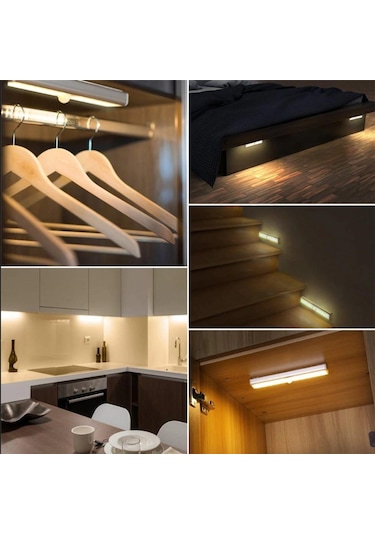 SGE TEKNOLOJİ HAREKET SENSÖRLÜ 10 LED ŞARJLI ELBİSE DOLABI ÇALIŞM