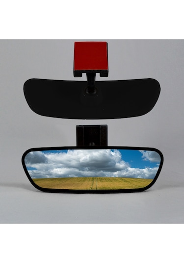 Pırlanta-3 Dik Kollu Universal Dikiz Aynası 17X5 Cm Kırmızı