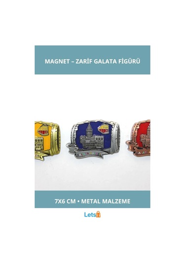 Yöresel Galata Kulesi Metal Magnet Dekoratif Hediye 1 Adet