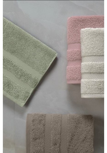 Altınbaşak Jakarlı 4 Lü 50x90 El Havlusu Nori Renkli