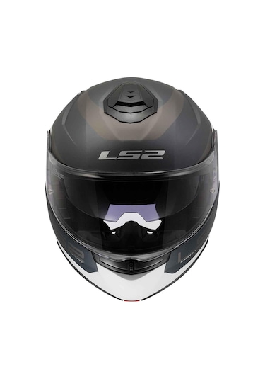 Ls2 Strobe 2 Victory Çene Açılır Kask Mat Gri - Mavi - Kum