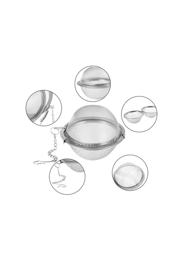 Xiyyadms 304 Paslanmaz Çelik Çay Ve Kahve Filtresi - 4 Farklı Boyutlu Küresel Demleme Topu Diğer