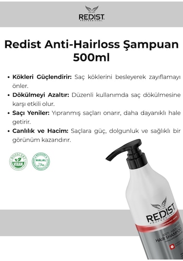Redist Saç Dökülmesine Karşı Şampuan 500 ML