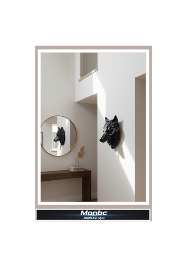 Monbc Alfa Kurt Duvar Dekoru 3d Tasarım Dekoratif Biblo, Hediyelik Ve Ev Ofis İçin Şık Aksesuar