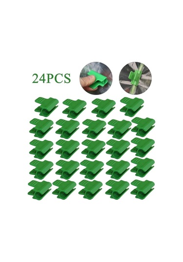 48 Adet Bahçe Hortumu Kelepçesi, Bahçe Kulübesi Film Aksesuarları, 16 Mm Dış Çap, Bitki Desteği, Sera Plastik Kelepçeleri, Yeşil Diğer