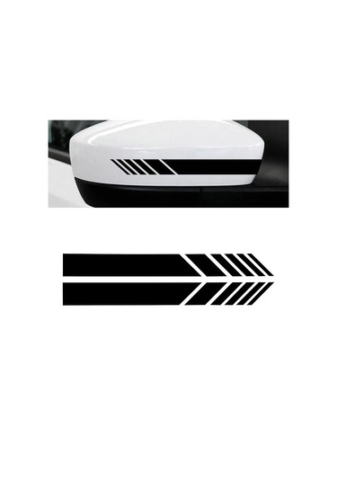 Evrensel Su Geçirmez Araba Dikiz Aynası Çıkartması Çizgili Araba Garland Çıkartması Floresan Uyarı Dekoru Stil Aksesuarları