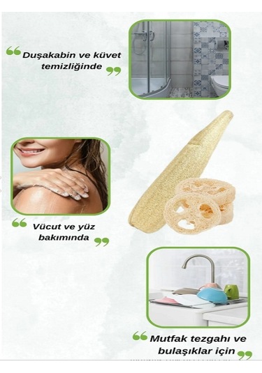 Doğal Ham Kabak Banyo Lifi 71-90 CM