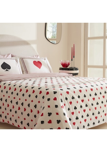 Sarah Anderson Chance Çift Kişilik Nevresim Takımı Beyaz Beyaz