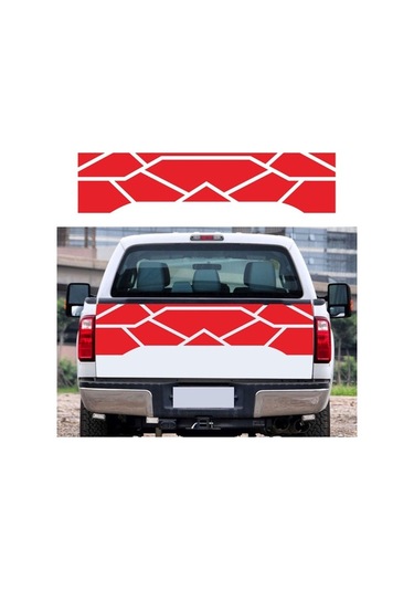 Pazly Kamyonet Arka Kapı Çıkartması, Düzensiz Desenli Vinil Aksesuar Çıkartmaları - Pickup Kamyonetler İçin, Stilize Edilmiş