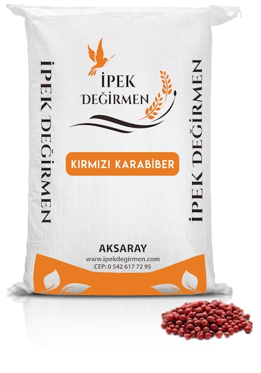 İpek Değirmen Katkısız Doğal Kırmızı Tane Karabiber 1 KG