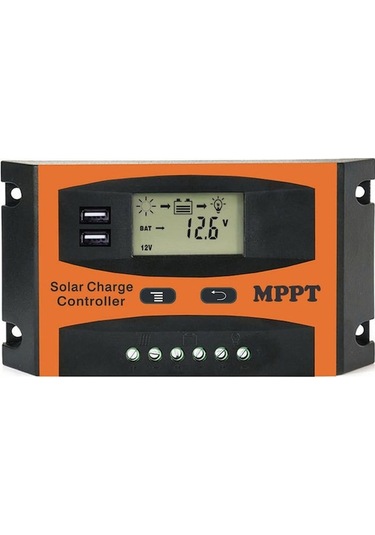 50a Güneş Enerjisi Kontrolörü 12v/24v Otomatik Tanıma, Lcd Ekranlı, Usb Çıkışı, Tam Koruma Sistemi
