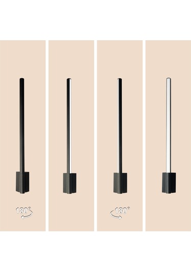 Dereceli Led Duvar Aplik Siyah