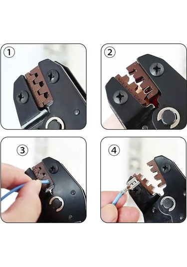 Suofeng Sn-48b Yüksek Dayanımlı Pense Seti + 270 Parça Konektör Ucu, 0.5-2.5mm², Ergonomik Tutma, Kaymaz Kulp