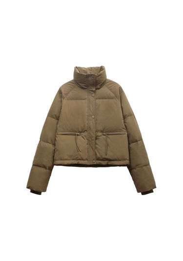 H6.kahve..kadın Şişme Mont Kahverengi