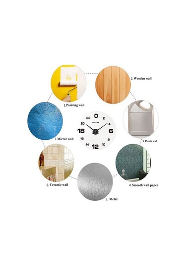 Lemestar Siyah Akrilik Dıy Duvar Saati - Yaratıcı Ev Dekorasyonu, Ayna Efekti, Kolay Montajlı, Ev Odaları İçin Modern Zamanlayıcı Siyah