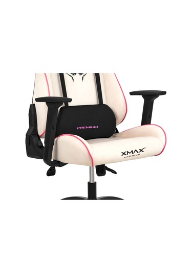 Rio Plus Balerion Terletmez Kadife Kumaş Beyaz Gaming Oyuncu Koltuğu -11 Beyaz