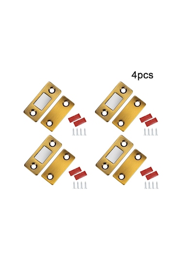 Siyah 4 Takım Deliksiz Görünmez Mıknatıslı Kapı Emme Dolabı Güçlü Manyetik Çekici