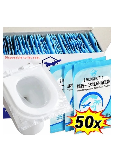 Tineke 50 Adet Tek Kullanımlık Klozet Örtüsü Klozet Poşeti Klozet