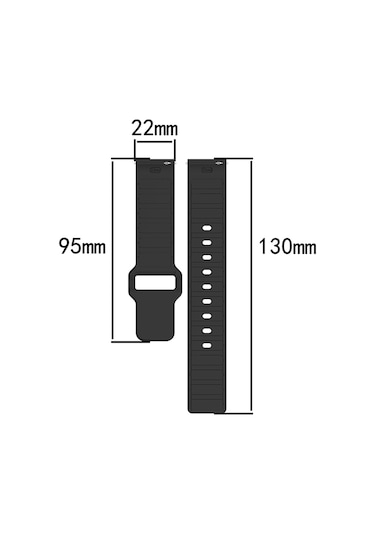 Adige Xiaomi Watch 2 Uyumlu Kordon Kayış Silikon 22/132krd Siyah
