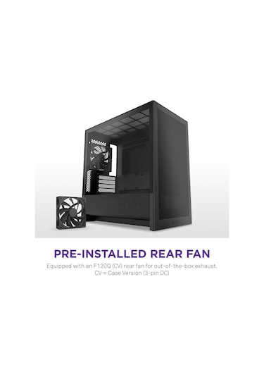 Nzxt H Series H3 Flow Cc-h31fb-01 Matx Siyah Gaming Oyuncu Akak0nzx0058