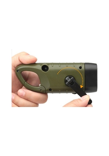 Ebitda Yenilikçi Şarj Edilebilir 3led El Feneri - Dinamo & Güneş, Yeşil Yeşil