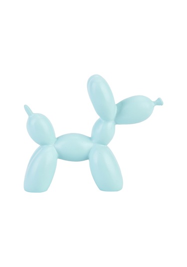 Konesam Mavi Balon Köpek Resin Dekoratif Alet - Modern Ev Dekorasyonu, Oturma Odası, Tv Ünitesi, Masaüstü Süs Eşyası