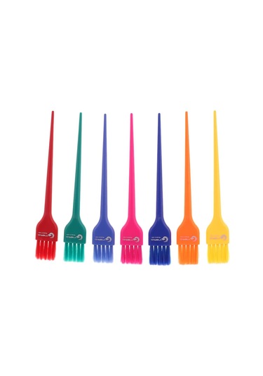 Suntek 7 Adet Salon Saç Boyası Boyama Fırçaları Renkli Dıy M