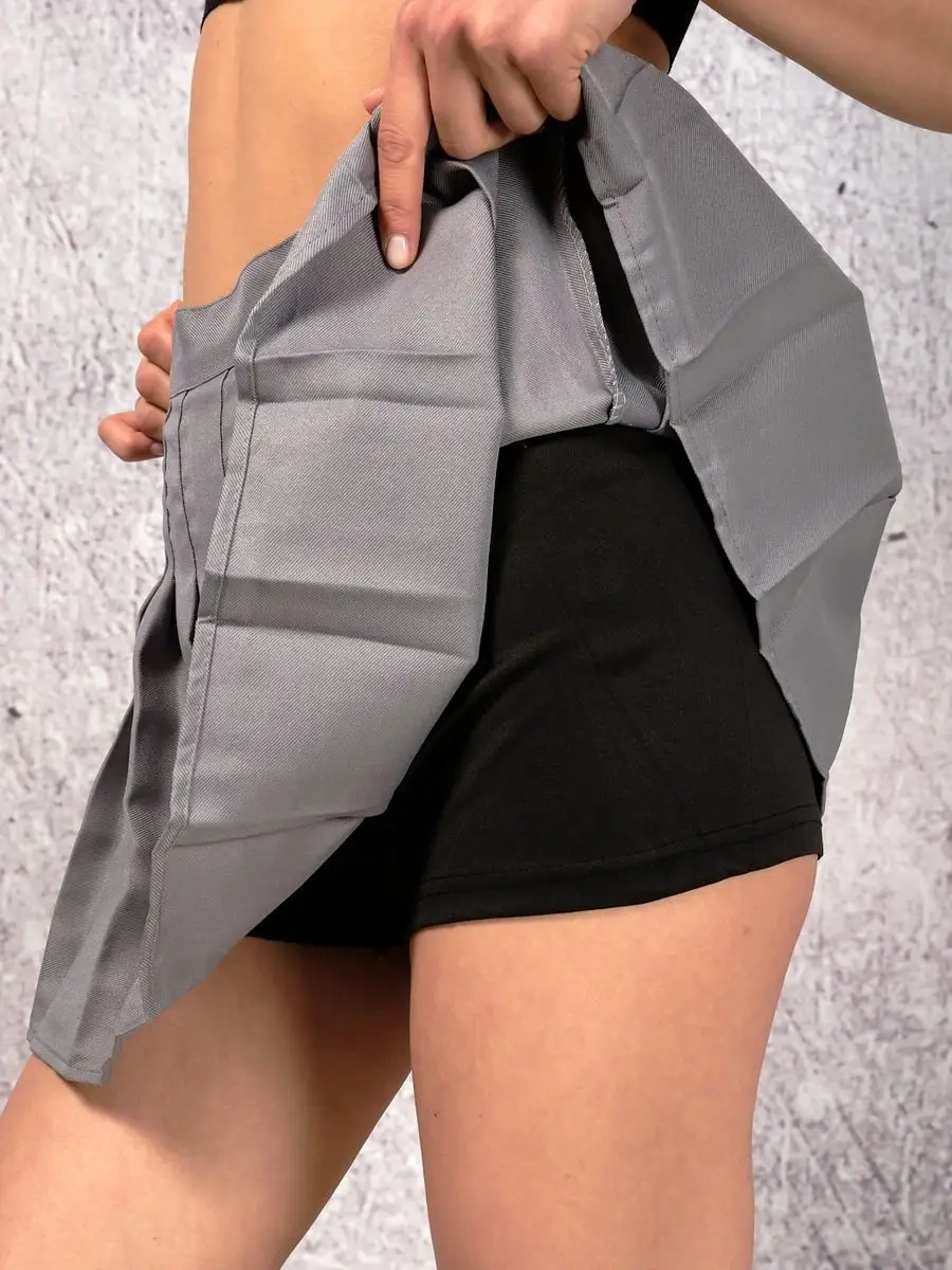 Odezda Vb Plise Mini Tenis Şort Etek 164860390 Gri