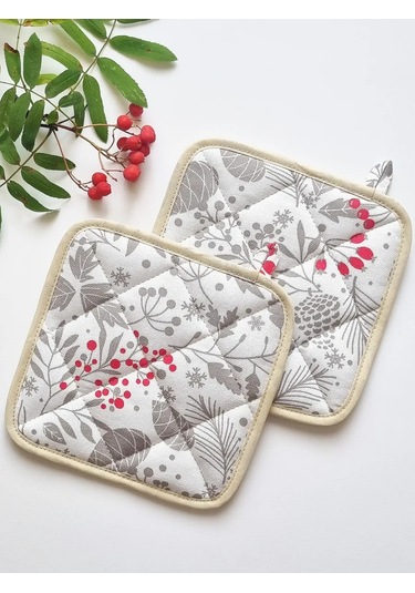 Emılıy Home Pamuklu Kapitone Tutacak Seti 2 Parç 267098480 Beyaz