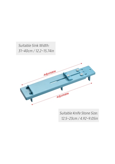Yuntech01 Mutfak Lavabo Uyumlu Genişletilebilir Bıçak Taşı Tutucu, Kaymaz Ve Pas Koruyucu, Mavi Renkli Taş Tutucu Standı Taş Dahil Değil Açık Mavi