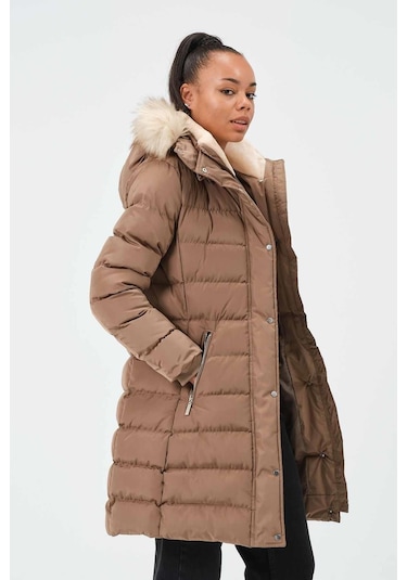 Pique Veronıka Kadın Mont-k.bej Koyu Bej