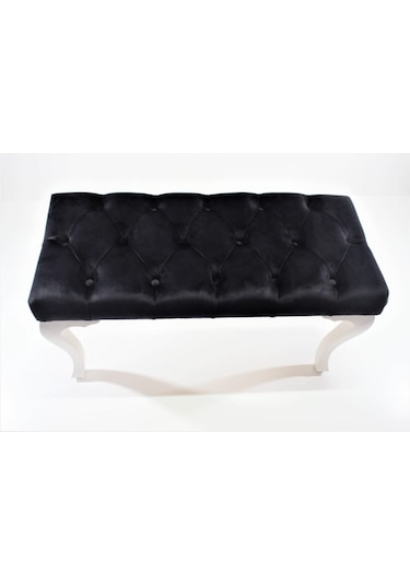 Siyah Chester Model Babyface Kumaş Bench&koltuk&tabure&pofuduk Yatak Odası Takımı Ucu&önü Puff