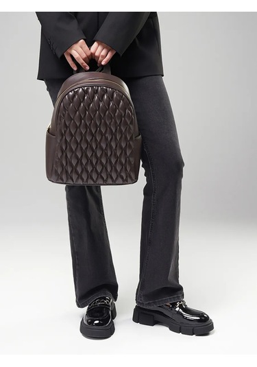 Kari Şehir A5 Deri Sırt Çantası 468601634 Koyu Kahverengi