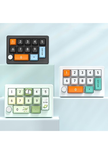 Mkespn W908 Wiresless Tri-mode Hot-swappable Macro-defined Rgb Backlit Oyun Mekanik Klavye Beyaz