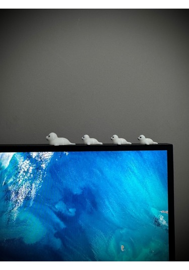 4 Parça Sevimli Fok Balığı Ailesi Dikiz Aynası Süsü - Ayna Süsü Araba Süsü Torpido Süsü Oto Aksesuar