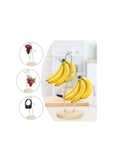 Pazly Suntek Ahşap Muz Tutucu Depolama Ekranı - Mutfak Ve Yemek Masası Düzenleyici Odun