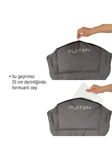 Platan Chair Ones-lp Hafif Katlanır Kamp Piknik Sandalyesi - Kolt Gri - Yeşil