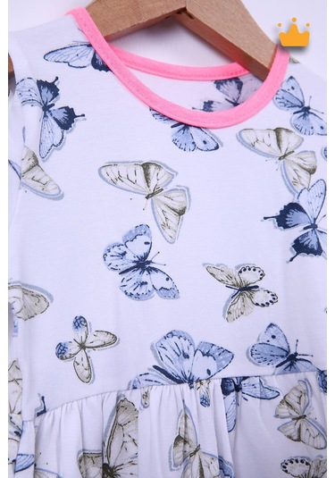 Babyhola Kız Bebek Bayramlık Kelebek Baskılı Elbise 947235 001