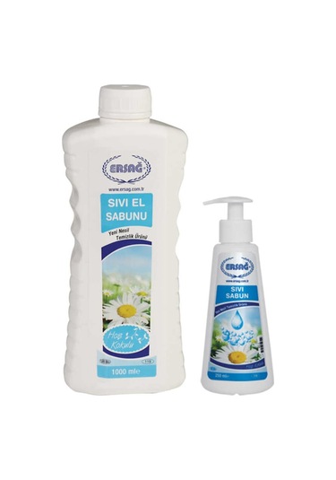 Ersağ Hoş Kokulu Sıvı El Sabunu 1 L + Boş Aparat
