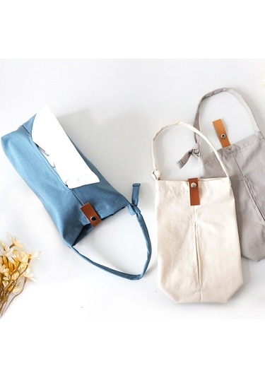 Besthome1 Mavi Kumaş Havlu Kutusu - Otomobil Salon İçin Askılı Desenli, Dayanıklı Kumaş, Özel Logo Tasarımı