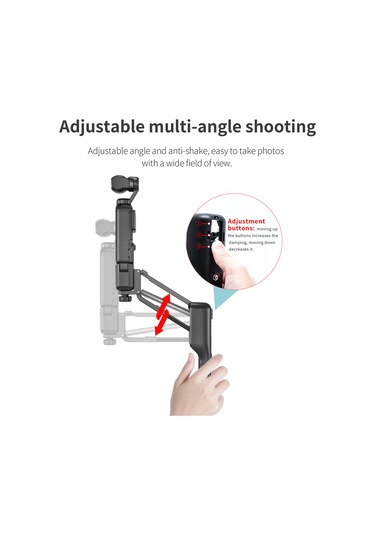 Gajeena Startrc Osmo Pocket 3 İçin Eldeki Titremeyi Azaltıcı, Çok Senaryo Uygulanabilir, Kendini Saklayan Tutamaklı Stablizör Abs+pc, 102g