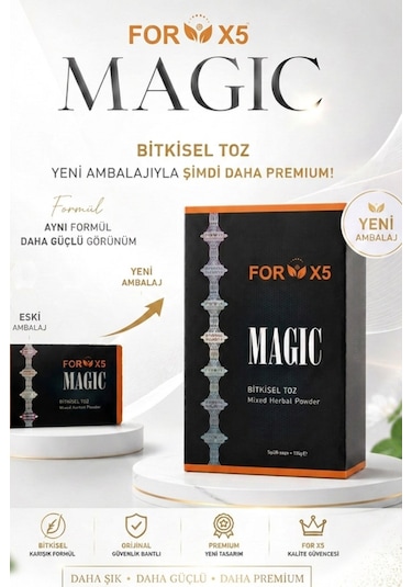 Diyetix Forx5 Magıc Yeni Karışık Bitki Tozu Bitkisel Özlü Karışım 30 Şase Yenilenmiş Premium Kutu 90 G